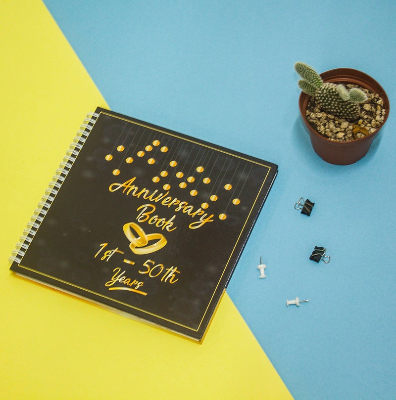 Unconditional ROSIE Wedding Gift for Couple, Memory Book | A Hardcover Journal to Document Anniversaries from The 1st to The 50th Year | Present for Him/Her | Personalized Surprise for Husband & Wife - Image 5